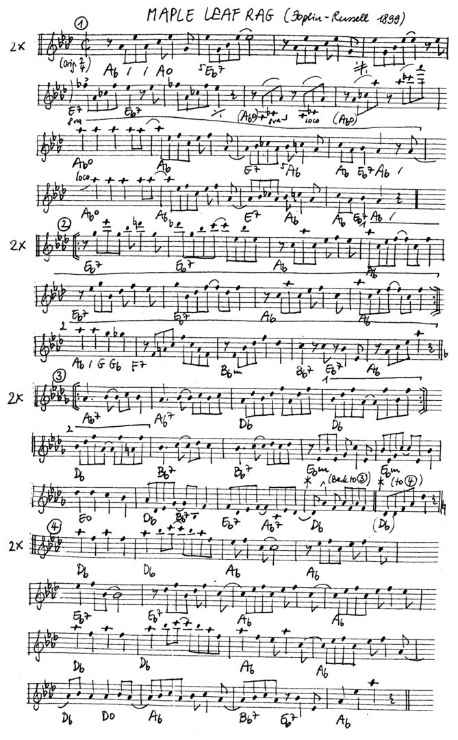 maple leaf rag leadsheet – book us for your next 20s or gatsby event